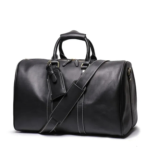 Sac de voyage en cuir résistant à l'eau grande capacité M9088 Nouveau marron vintage noir sport luxe affaires - Product Image 1