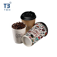 Proveedor de Malasia, Vasos de Papel Kraft de Doble Pared de Buena Calidad, 8oz, 12oz, 16oz, Tazas para Bebidas Calientes, Aptas para Restaurantes, Cafeterías, Fiestas y Eventos