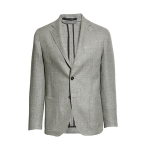 Blazer en Laine Slim Fit pour Homme Automne-Hiver, Veste de Costume en Laine Tendance à Boutons, Manteau Décontracté Longueur Standard Gris - Product Image 5