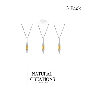 Pendentif unisexe de luxe classique en argent sterling plaqué, avec pierre précieuse citrine taille baguette sertie clos, unique - Product Image 3