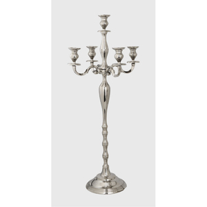 Luxury 9 Arm Silver Floor Standing Candelabra 150cm <b>Tall</b> Polished Aluminum <b>Candle</b> Holder For Wedding Centerpiece and Grand Event - Product Image 6