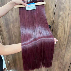 Nuevo pedido anticipado, cabello humano Remy de doble trama, liso, color burdeos, directo de fábrica, listo para enviar pronto - Product Image 6