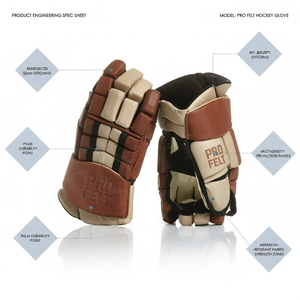 Vente chaude Gants de hockey sur glace personnalisés en matériaux de qualité, équipement de protection professionnel pour hommes, gants rembourrés pour la manipulation de la crosse, entraînement OEM ODM - Product Image 3