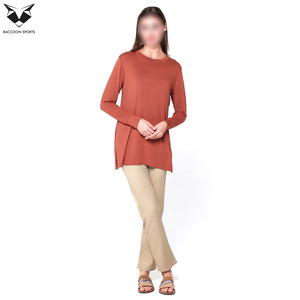 T-shirt ample et décontracté pour femme musulmane, coupe régulière, style streetwear confortable, en tissu 100 % coton écologique, dernière tendance - Product Image 4