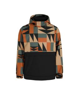 Blouson bomber pour homme à imprimé géométrique avec capuche amovible, coupe-vent, style streetwear, vêtement d'automne, coupe classique, fermeture éclair - Product Image 1