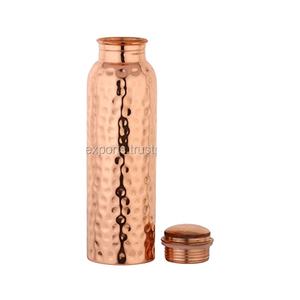 Pure Copper Hammered <b>Water</b> <b>Bottle</b> 1 Liter Handmade Ayurvedic <b>Bottle</b> Safe for use for Any Age Group for <b>Daily</b> Drinking - Product Image 3