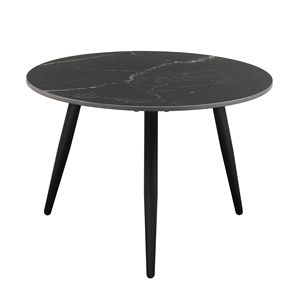 Modern Style 3-Piece Nesting Cocktail <b>Table</b> Set Black Metal <b>Legs</b> with Sintered Stone Top Occasional <b>Coffee</b> <b>Tables</b> - Product Image 5