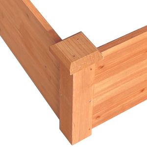 Bac à légumes surélevé en bois de sapin massif 47,2x47,2x22,0 po marron pour arrangements saisonniers extérieurs - Product Image 6
