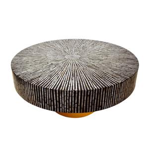 Mesa con Incrustaciones de Hueso de ILAHI, Diseño Moderno con Detalles de Ágata, Almacenamiento Portátil, Muebles para el Hogar - Product Image 6