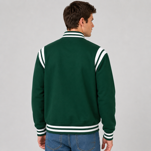 Mens varsity jacket designed for fashion versatility with premium comfort and athletic visual appeal for modern casual wardrobes - Product Image 3