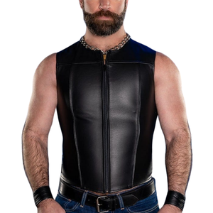 Camisas Casuales de Manga Corta de Franela Negra para Hombre, Estilo Motero, Cuello Alto, Cierre con Cinturón, Color Sólido, Ecológicas, para Verano - Product Image 3