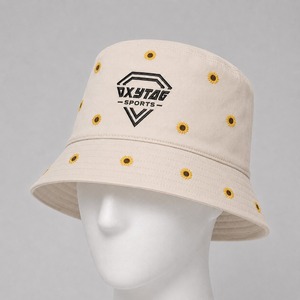 Sombrero de Pescador Personalizado con Bordado de Girasol, Fabricante Mayorista de Gorras de Sol Deportivas para Exteriores, Unisex, de Algodón, para Playa - Product Image 3