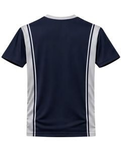 Conjunto Deportivo para Hombre, Camiseta y Pantalones Cortos Azul Marino y Blanco, Transpirable, de Secado Rápido, para Gimnasio, Atletismo, Running, Entrenamiento - Product Image 3