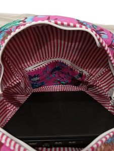 Cotton Quilted Unisex <b>Backpack</b> Hand Block Floral Printed Design Stylish Eco-Friendly Bag for School Travel and Everyday Advent - Product Image 6