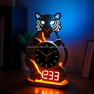 Wooden table <b>lamp</b> clock Shaped Candle Stand Other Candle Holders Lanterns & Jars Made in India - Product Image 6