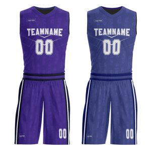 Uniforme de Baloncesto Teamname, Jersey Sublimado sin Mangas con Cuello en V y Pantalones Cortos con Cintura Elástica, Malla Transpirable, Unisex para Adultos - Product Image 1