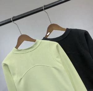 Sudadera Casual de Cuello Redondo de Color Sólido para Mujer, Invierno, 100% Algodón, Transpirable, Estampada, Venta al por Mayor - Product Image 4