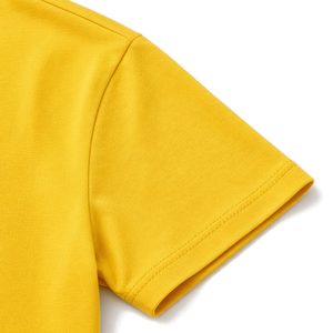 <b>Women</b> Bright <b>Yellow</b> O Neck Short Sleeve <b>T</b> <b>Shirt</b> with Royal Blue Oval Emblem Print Casual Fashion Graphic Tee Comfortable - Product Image 6