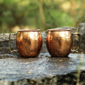 Mug en acier ayurvédique, design rustique écologique, pour le bureau, les mariages, les fêtes, les boissons - Product Image 1