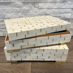 Boîte à bijoux en os incrusté, écologique, moderne, faite à la main, verte, pour la décoration intérieure, étagère, en promotion - Product Image 4