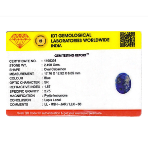 Pear Cut Lapis Lazuli Loose Gemstone 12.45 Carat Certified Wholesale - Product Image 4