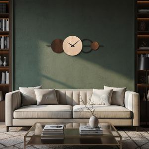 Large Wooden <b>Wall</b> <b>Clock</b> <b>Silent</b> Movement for Living Room - Product Image 6