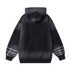 Sudadera con Capucha para Hombre TITAN TREAD WEAR, Diseño de Telaraña Rosa Tie-Dye, Manga Larga, Forro Polar, Estilo Invernal, Degradado de Color en la Parte Delantera - Product Image 4