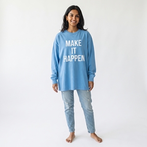 Women's Loose <b>Long</b> Sleeve <b>T</b>-<b>Shirt</b> Crew Neck Drop Shoulder Printed Tee Casual 100% Cotton Heavyweight Streetwear <b>Ladies</b> Tshirts - Product Image 6