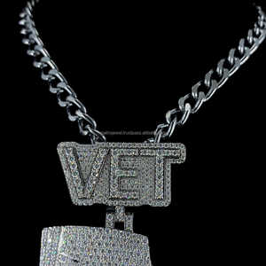 Custom 3D Truck Bail Letter Design S925 Silver Full Iced Out Bling Moissanite Diamond Big Charm Hip Hop Colgante - Product Image 3