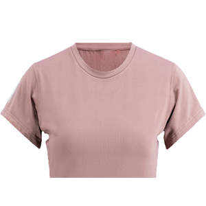 เสื้อยืดคอกลมแขนสั้นสไตล์ลำลองสำหรับผู้หญิง ผ้าเจอร์ซีย์เนื้อนุ่ม ระบายอากาศได้ดี เป็นมิตรต่อสิ่งแวดล้อม สีเทา ผ้าฝ้าย 100% - Product Image 5