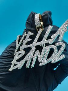 จี้ห้อยคอเงินแท้ 925 ประดับเพชรโมอิสซาไนต์ VVS แบบสั่งทำพิเศษ สไตล์ฮิปฮอป ประดับเพชรเต็มตัวอักษร จี้ห้อยคอตัวอักษรแร็ปเปอร์ - Product Image 3