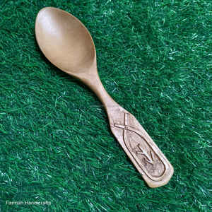 Cuchara de Servir de Madera de Acacia de Lujo Hecha a Mano con Mango de Resina, Utensilio de Cocina Ecológico para Fiestas a Buen Precio - Product Image 2