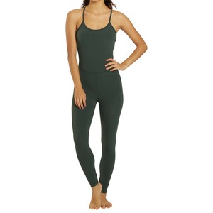 จั๊มสูทขายดี ทรงเข้ารูป สีเขียวเข้ม ผ้าสเตรช ระบายอากาศดี แฟชั่นฤดูร้อนสำหรับผู้หญิง - Product Image 1