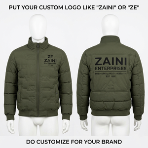 ZAINI 500gsm Premium Polyester Olive <b>Green</b> Warm <b>Waterproof</b> Windproof Camouflage Quilted Puffer <b>Jacket</b> OEM ODM - Product Image 1