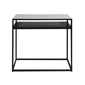 Table console Vandana Elara Optima en marbre blanc et métal - Table console - Product Image 4