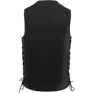 Chaleco de Cuero Genuino Samroz Sports para Hombre, Cuello en V, Cierre de Cremallera, Transpirable, Ajuste Personalizado, Ropa Exterior Informal - Product Image 2