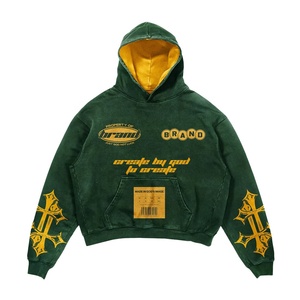Ensemble de survêtement unisexe à capuche en coton, streetwear imprimé avec lettres croisées, sweat-shirt et pantalon de survêtement, style américain USA - Product Image 2