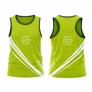 Hot Selling High Quality Sleeveless Full Sublimation Print Sports Gym Cycling Men's <b>Running</b> <b>Singlet</b> Tank Top - Product Image 1