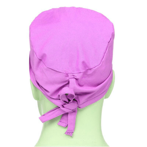 Adjustable Unisex Nurse Doctor Uniform Cotton <b>Scrub</b> <b>Cap</b> Soft Stretchy Working Hat Sweatband Elastic Button Tie Back Clinic <b>Caps</b> - Product Image 1