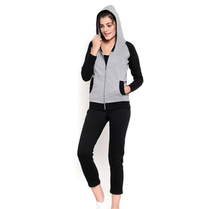 Custom Logo Women's Thick Fleece Two Piece <b>Set</b> Women Clothing Zip up Sweatshirt <b>Sweatpants</b> <b>Set</b> Tracksuits Hoodie <b>Set</b> - Product Image 2