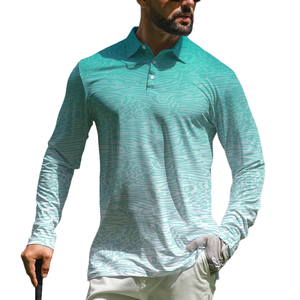 Polo de manga larga para hombre, de última tendencia, antiarrugas, transpirable, antipilling, de secado rápido, precio al por mayor, fácil de llevar - Product Image 4