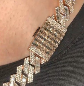 Professional 3D Letter Pendant Moissanite Diamond Iced Out Pendant <b>Initial</b> Pendant 925 Silver for Link <b>Chain</b> - Product Image 4