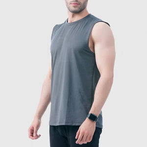 Camiseta sin mangas para hombre, chaleco deportivo sin mangas, tela transpirable, suave y cómoda para gimnasio, entrenamiento, correr, ropa informal de verano - Product Image 5