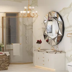 Espejo de Pared de Vidrio Hecho a Mano de Primera Calidad, Moderno y Elegante, Colgante, Ecológico, con Correa de Escalera, de Lujo, para Hotel, Resort, Dormitorio, Sala de Estar - Product Image 2