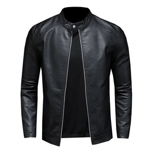 Venta directa de fábrica, chaqueta de cuero transpirable, personalizada, en grandes cantidades, chaquetas de cuero genuino para hombre - Product Image 1