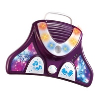 RUNALAND 3+ Machine de karaoké portable tendance pour enfants, en ABS et fer, avec support de microphone réglable, fonctionne sur piles, jouet éducatif