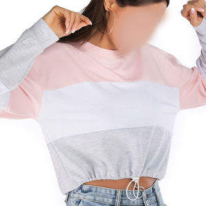 เสื้อสเวตเชิ้ตผู้หญิงคอตั้งสีพื้นทรงโอเวอร์ไซส์แบบลำลอง ซิปครึ่งตัว ผ้าฝ้าย 100% ซับในผ้าฟลีซ ระบายอากาศได้ดี กันลม - Product Image 1