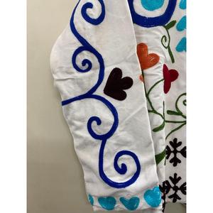 Hand Embroidered <b>Velvet</b> Knitted Cotton <b>Jacket</b> <b>Women</b> Mandarin Collar Full Sleeve Floral Pattern Open Front Prairie Winter/Spring - Product Image 2