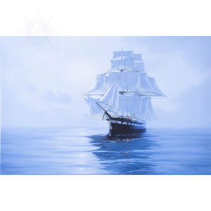 Moonlight's Reflection - <b>Canvas</b> Print Coastal Seascape <b>Wall</b> Art Ocean Night Painting Home Decor Gift Artwork 89Lx3.3Wx59.7H cm - Product Image 2