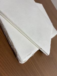 Carnet écologique A4 à bords festonnés en papier de coton, reliure spirale, imprimé, durable, rechargeable, fait main pour artistes - Product Image 3